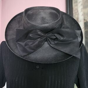 Betmar Black Women's Hat with Large Bow